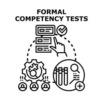 Employee formal competency testing and skill assessment Stock Illustration