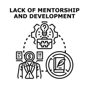 Employee having career problems lacking business mentorship 스톡 일러스트