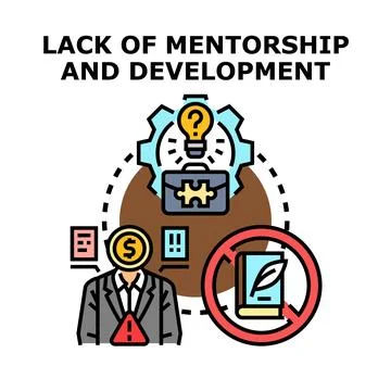 Employee having career problems lacking business mentorship 스톡 일러스트