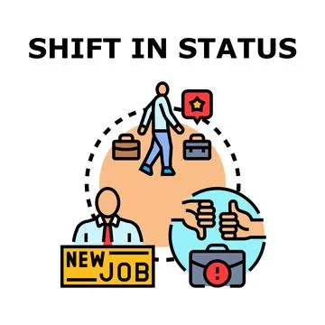 Employee having career shift, new job opportunity Stock Illustration