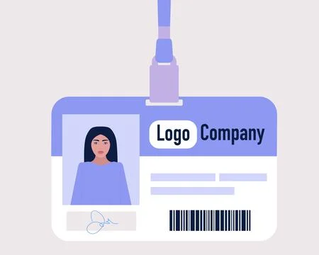 Employee Id badge Stock Illustration