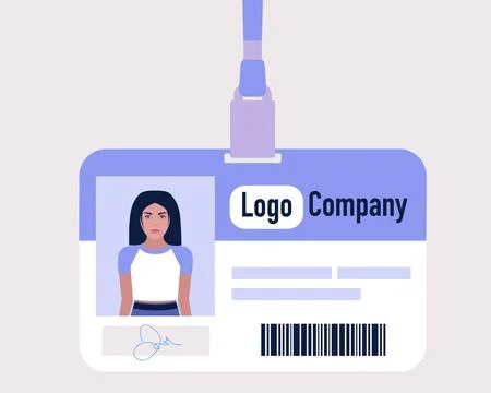 Employee Id badge Stock Illustration