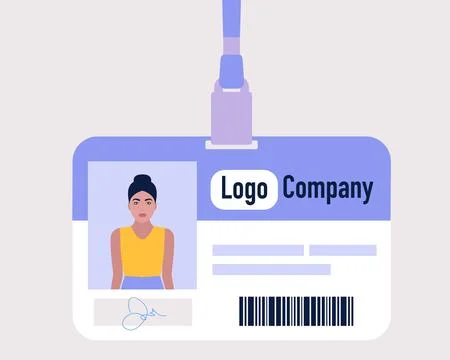 Employee Id badge Stock Illustration