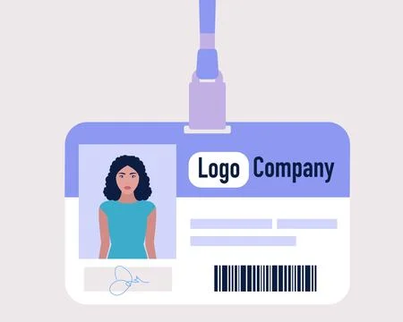 Employee Id badge Stock Illustration