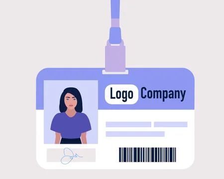 Employee Id badge Stock Illustration