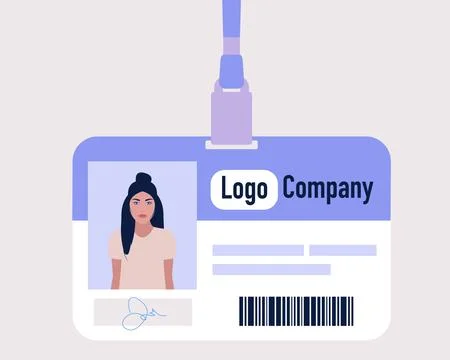 Employee Id badge Stock Illustration