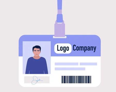 Employee Id badge Stock Illustration