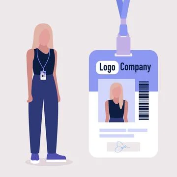 Employee Id badge Stock Illustration
