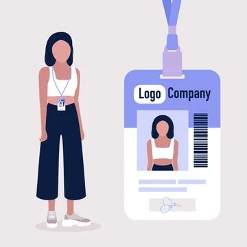 Employee Id badge Stock Illustration
