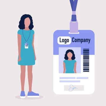 Employee Id badge Stock Illustration