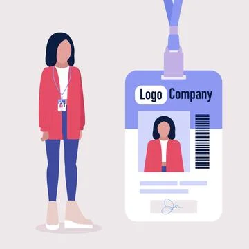 Employee Id badge Stock Illustration