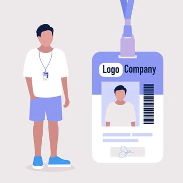 Employee Id badge Stock Illustration