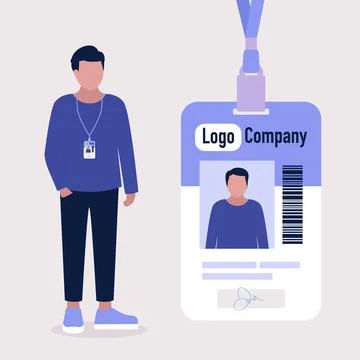 Employee Id badge Stock Illustration