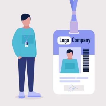 Employee Id badge Stock Illustration