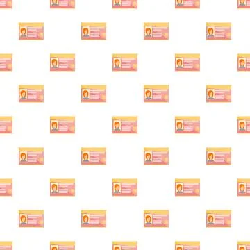 Employee identification badge with personal data pattern Illustrazione stock