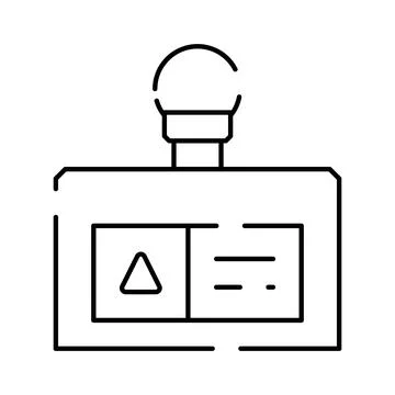 Employee identification badge providing access and security Stockillustratie