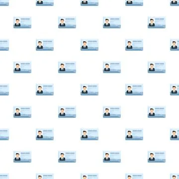 Employee identification cards creating a seamless pattern Stock Illustration