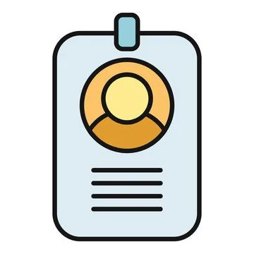 Employee identity card badge vector illustration icon drawing イラスト素材