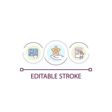 Employee incentive programs loop concept icon Stock Illustration