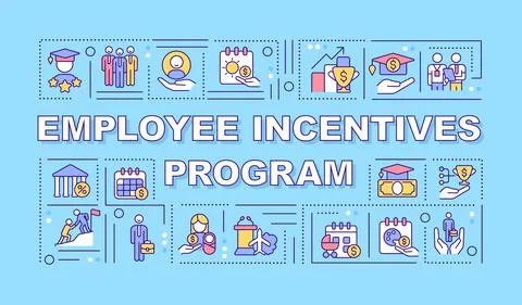 Employee incentives program word concepts banner Stock Illustration