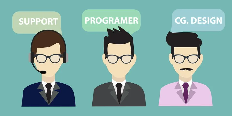 Employee for information Stock Illustration