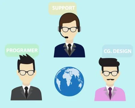 Employee for information Stock Illustration