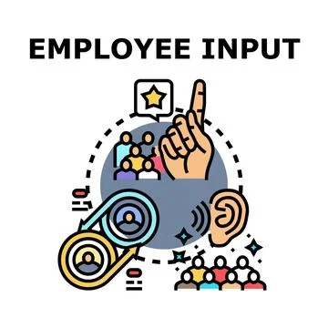 Employee input and feedback cycle concept Stock-Illustration
