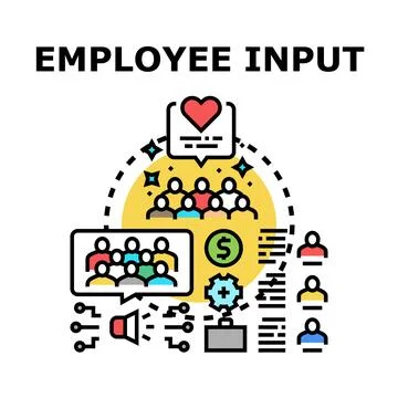 Employee input vector concept developing business processes Stock Illustration