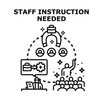 Employee instruction and staff development program Illustration