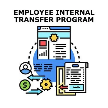 Employee internal transfer program for career development Stock Illustration