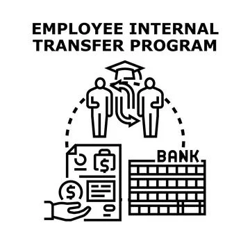 Employee internal transfer program offering career mobility Illustrazione stock