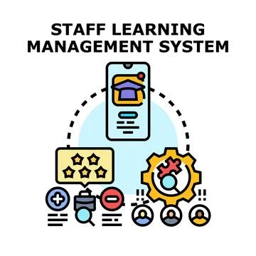 Employee learning management system modern business concept Stock Illustration