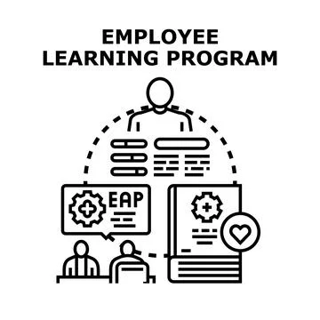 Employee learning program developing skills vector illustration Stock Illustration