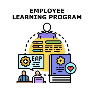 Employee learning program developing skills vector illustration Stock Illustration