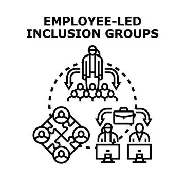 Employee led inclusion groups concept vector illustration Stock Illustration