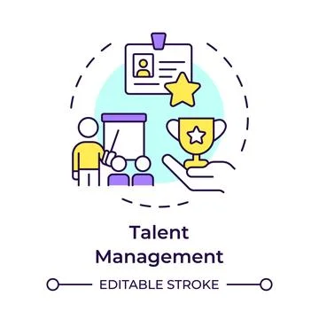 Employee lifecycle multi color concept icon Stock Illustration