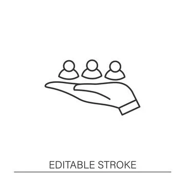 Employee line icon Stock Illustration