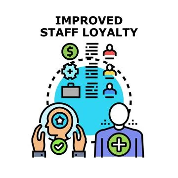 Employee loyalty concept improving staff satisfaction and retention Stock Illustration