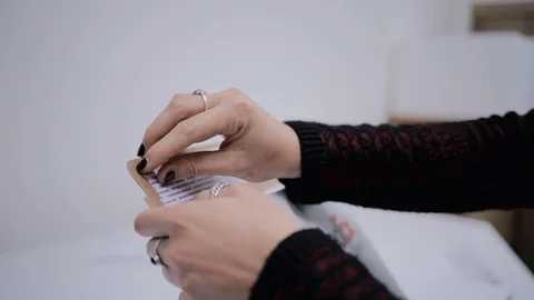 Employee mailing a FedEx package Stock Footage 126977755