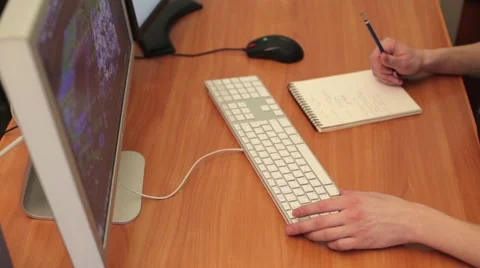 Employee Makes Work Planning Stock Footage 58480592