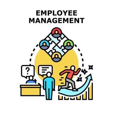 Employee management process for team development and growth Stock-Illustration