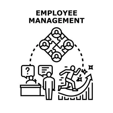 Employee management process for team development and growth Stock-Illustration