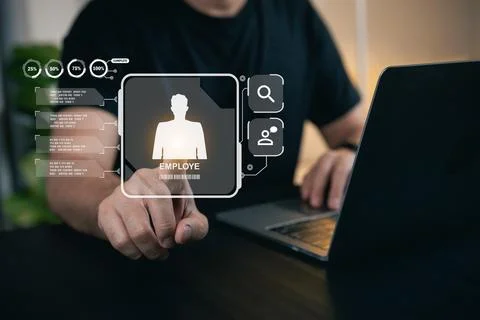 Employee Management System with Data Analysis Dashboard for Professional Gr.. Stock Photos