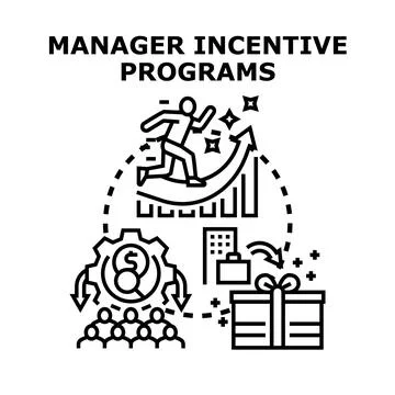 Employee manager incentive programs driving business growth Ilustración de archivo