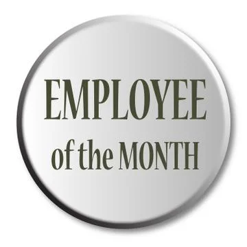 Employee Of The Month Button Illustrazione stock