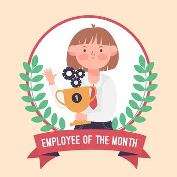 Employee of the month concept Stock Illustration