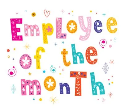 Employee of the month 스톡 일러스트