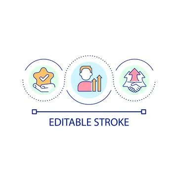 Employee motivation strategy loop concept icon Illustrazione stock