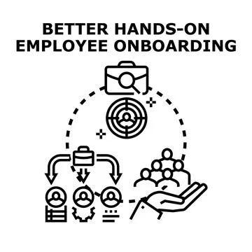 Employee onboarding process improving integration and adaptation Illustrazione stock