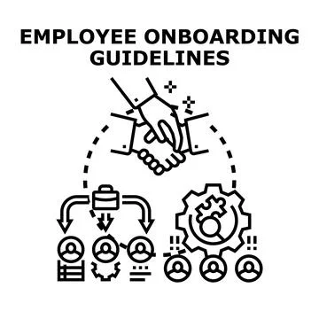 Employee onboarding process with new team integration Stock Illustration